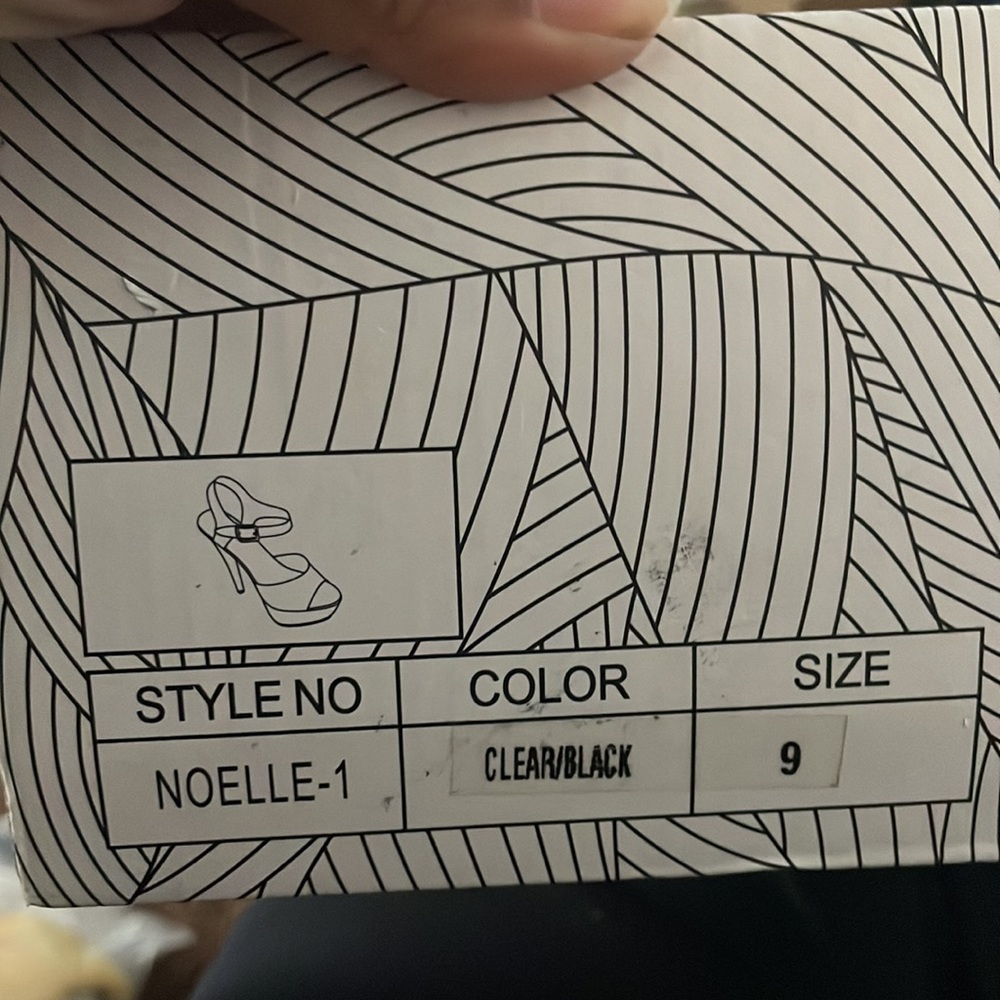 CHASE & CHLOE SERENITY-1 WOMEN'S CLEAR STILETTO HIGH HEEL PLATFORM pumps - Picture 9 of 12